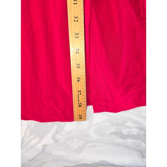 Normakamali Red 3/4 Sleeve Tie Up Holiday Dress Size L - Picture 4 of 6